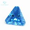 Direto da fábrica 5A triângulo chanfro mar azul nua pedra sintética triângulo invertido mar azul mar branco pedra zircônia CZ broca