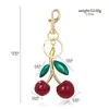 Corrente de Chaveiro de Pimenta Cheia de Diamantes para Carro, Vendida Globalmente, Fashion e Fofa, Pingente Realista de Pimenta Vermelha para Bolsas de Mulher