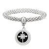 Pulsera Vibratoria de Acero Inoxidable para Aromaterapia Repelente de Mosquitos Árbol de la Vida Caja de Perfume con Aceite Esencial Pulsera Magnético-estrictiva para Parejas