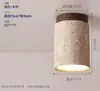 Luminária de teto estilo wabi-sabi japonês com travertino amarelo, iluminação retrô e única de designer para hall de entrada, corredor, passagem, armário e varanda