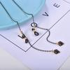 Europeu e americano moda criativa máscara corrente preto ouro pingente óculos pendurado corrente metal anti-perda novos óculos acessórios atacado
