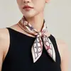 Estilo Nuevo de Primavera 53 Pañuelo Cuadrado de Seda Moda Versátil Bufanda de Seda de Morera para Mujer Estilo Dulce Coreano Bufanda para el Cuello Pañuelo para la Cabeza