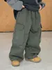 Pantalones Cargo Forrados de Felpa para Niños 2025 Invierno Nuevos Pantalones Largos Cálidos Engrosados para Niños Ropa de Otoño e Invierno de Moda