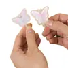 Clip Acrílico de Mariposa Estilo Ins en Stock, Pin de Corazón Girly de PP, Clip de Cola de Golondrina para Exámenes, Pinza para Fotos, Clip de Esquina de Doble Cara