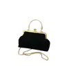 Bolso tipo concha de gamuza 2026 primavera nuevo bolso de cadena con correa de cadena, bolso de mano de cadena para mujer, bolso de hombro, bolso cruzado