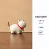 Mini Gato de la Fortuna Adorno Cerámico Creativo, Lindo Artículo Pequeño para Decoración de Coche y Escritorio de Oficina, Adecuado para Niñas