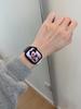 Cintura fina padrão lichia couro genuíno iwatch7 Apple watch pulseira adequada para applewatch65489 geração SE Feminino