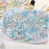 Pegatinas de Papel Serie Zoo Canciones Soñadoras Paisaje en Miniatura Pegatinas Decorativas DIY 4 Hojas 3 Diseños