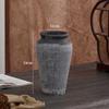 Maceta vintage carnosa con arreglo floral hidropónico para sala de estar, maceta de arcilla con flores secas, adornos, jarrón de cerámica gruesa, nuevo jarrón chino antiguo con orejas