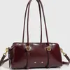 Bolsa Feminina Nova com Design de Nicho 2026, Bolsa de Ombro Simples e Única em Couro com Cera de Abelha, Bolsa Versátil Cor Sólida Tipo Almofada, Bolsa de Ombro