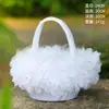Suprimentos para Casamento Novo Cesta de Flores para Noiva Branco Estilo Ocidental Cesta para Flores de Daminha de Honra Madrinha Cesta de Flores de Mão para Casamento