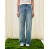 Shengdu26 Coleção Primavera Nova Jeans Casual Retrô Japonês de Algodão Lavado com Barra Desfiada Cintura Alta Versátil Calça Jeans Longa de Corte Reto