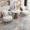 Mesa de centro individual de lujo, sencilla y ligera, combinada con sofá, para ocio, hotel, recepción, oficina de ventas, mesa de negociación y silla, recepción de salón de belleza