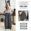Pantalones de Pierna Ancha con Lunares Versátiles para Mujer con Cintura Elástica, Bolsillos Amplios, Tela Fluida, Efecto Adelgazante, Pantalones Casuales al por Mayor