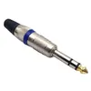 Enchufe de Micrófono de Metal Suizo 6.5 Estéreo Cabeza de Soldadura 6.35mm 6.35 Mezclador de Dos Canales Grande de Tres Pines