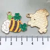 Trébol Gota de Aceite Aleación Suerte Irlandesa Colgante Pulsera Pendientes Llavero Accesorios de Joyería DIY