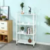 Instalación gratuita estante de cocina plegable multifunción estante de almacenamiento multicapa de pie estante de almacenamiento estante para microondas estante para ollas
