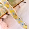 Estilo étnico encaje de tela adornos accesorios fondo camel flores bordadas tela para ropa de algodón adornos para manualidades materiales decorativos