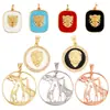 Acessórios DIY Cobre Puro Microincrustado Yin Yang Oito Trigramas Buda Maitreya Cabeça de Leão Pequeno Pingente Pequeno Pingente