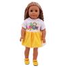 18 polegadas americana menina boneca acessórios manga curta roupas 43cm verão boneca tule saia boneca vestido vestido