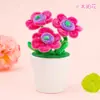 Ramo de Girasol en Maceta con Palitos Retorcidos Hechos a Mano para Niños Paquete de Materiales DIY Ramo para Raíz del Cabello Producción de Jardín de Infancia