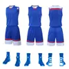 Venta al por mayor de uniformes de baloncesto para fabricantes en stock impresión más número estudiantes de primaria secundaria universidad secado rápido transpirables uniformes de entrenamiento de baloncesto