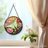 Pingente de Vidro Colorido da Mariposa Deus da Lua Transfronteiriço Ornamento de Vidro para Pendurar em Casa Decoração de Janela Pegador de Sol para Jardim