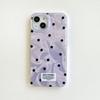Estilo Nicho Ins Púrpura Onda de Agua Adecuado para Funda de Teléfono iPhone15 14Pro Negro Onda Punto Creativa Funda Protectora 13