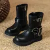 Dr. Infantil. Botas Martens 2026 Nueva Primavera/Otoño Padre-Hijo Retro Vaquero Occidental Caña Baja Niñas Hebilla Metálica Botas Cortas de Trabajo