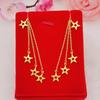 Alambre para pendientes de borla de estrella de cinco puntas chapado en oro de latón chapado en imitación de oro fabricantes de joyería para bodas aretes para mujer al por mayor aretes