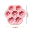 Molde de silicona para pastel de pastel de arroz con 6 garras de gato uniformes, molde para pastel, goteo de pegamento, vela, molde blanco para gelatina, molde de yeso para limosna, pastel, molde para alimentos complementarios