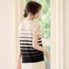 Tienda de Descuento de Marca Venta de Liquidación Camiseta de Manga Corta de Seda Helada de Verano Tops de Moda para Mujer Blusa de Punto