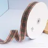 Cinta a Cuadros de Moda de 2.5cm con Patrón Cuadriculado Plaid Británico Plaid Navideño Material para Lazos para Envolver Regalos