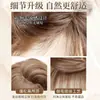 Peruca Cheia Zelan para Mulheres, Cabelo Longo Liso de Camadas Altas Castanho Claro de Linho Sintético, Peruca Doce Fresca Sem Costura Emagrecedora de Rosto