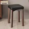 Banquinho Quadrado de Madeira Maciça para Casa Empilhável Banquinho de Mesa de Jantar Sala de Estar Alta Qualidade Assento Macio Banco de Jantar Quarto Simples Banquinho de Maquiagem