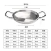 Olla Multifuncional de Acero Inoxidable con Doble Asa Sin Recubrimiento para Freír Tempura, Estilo Coreano, Apta para Inducción, Hecha a Medida Comercial