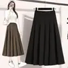 Falda de Traje de Otoño Talla Grande para Mujer mm Gordita Falda Plisada Cintura Alta Aspecto Adelgazante Falda Línea A Falda que Cubre la Cadera 7369 #