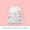 Bolsa Pequeña de Tela de Dibujos Animados con Cordón de Bolsillo Lingna Belle Bolsa para Guardar Artículos Varios de Estudiante Bolsa de Cosméticos Bolsa de Lavar Portátil