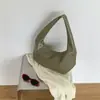 Nova Moda Bolsa de Um Ombro Feminina Estilo Coreano Nicho Versátil para o Dia a Dia Bolsa de Mão Simples Couro PU Macio Bolsa de Axila Bolinho Feminina
