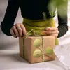 Etiqueta Adesiva Flor e Planta em Relevo Dourado Selo Autoadesivo em Relevo Dourado Selo de Folha de Ouro Cartão de Cumprimentos Embalagem de Presente