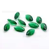 Suministro de fábrica de gemas de vidrio en forma de marquesa al por mayor: vidrio blanco, vidrio verde, vidrio azul, vidrio rosa, gemas artificiales en forma de marquesa, piedras sueltas