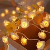 Luces LED de rosa pequeñas luces intermitentes luces de cadena dormitorio flores decorativas luces de batería fiesta boda habitación luces de cadena románticas para declaración de amor