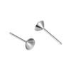 Brincos de Prata Esterlina S925 Formato de Cone Sem Pino Porta Vazios Acessórios para Brincos DIY Pedra em Formato de Strass Mesa Vazia Banhado a Ouro K