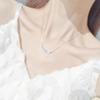 BaObAo Design Original Prata 925 Esterlina Diamante Concha Flor de Cerejeira Alce Colar Feminino Estilo Ins Joia de Nicho Presente
