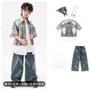 Ropa Moderna para Niños de Danza Urbana, Trajes Hip-Hop para Niños, Ropa de Actuación, Camisas Holgadas de Verano con Bloques de Color para Niñas, Ropa de Actuación Callejera