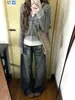 Jeans curvos vintage desgastados para mujer, colección otoño 2026, súper modernos, corte relajado, tiro alto, pantalones anchos holgados y estilizados