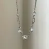 Colar Cruzado Envolto em Luz Lunar Branca Tendência Ins Nicho Design de Alto Padrão Corrente para Clavícula Doce Cool Sexy Acessórios de Colar