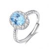 [Joyas Huikai] Anillo de Piedra Natural Plata de Ley S925 Incrustado con Piedra de Cristal Fuente de Joyería Venta al por Mayor en Stock