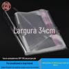 Largura 34cm camada dupla 5 seda saco OPP autoadesivo saco de embalagem transparente saco de filme plástico 100 pcs