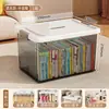 Caja de Almacenamiento para el Hogar de Gran Capacidad Extra Grande para Snacks Juguetes Organizador Ropa Libros Artículos Varios Caja de Almacenamiento Transparente